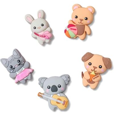 Crocs Cutie Animal Friends 5 Pack, Encantos para Zapatos Unisex Adulto, Multicolor, Talla única Crocs Cutie Animal Friends 5 Pack, Encantos para Zapatos Unisex Adulto, Multicolor, Talla única