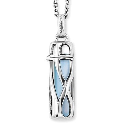 Engelsrufer , Collar de Cadena Plata esterlina ágata Mujer, Plateado, Länge: 50 cm Engelsrufer , Collar de Cadena Plata esterlina ágata Mujer, Plateado, Länge: 50 cm