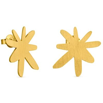PENDIENTES DORADOS MIRÓ JEWELRY Diseñado por Joidart Colección Miró Metal con baño de oro de 24 K PENDIENTES DORADOS MIRÓ JEWELRY Diseñado por Joidart Colección Miró Metal con baño de oro de 24 K