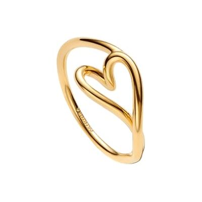 PANDORA Essence Anillo pequeño con Forma de corazón (aleación chapada en Oro de 14 Quilates, tamaño: 52) PANDORA Essence Anillo pequeño con Forma de corazón (aleación chapada en Oro de 14 Quilates, tamaño: 52)