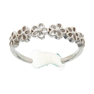 Beneto Anillo Silver Leg Ring with Flowers AGGF483 Marca Beneto Anillo Silver Leg Ring with Flowers AGGF483 Marca