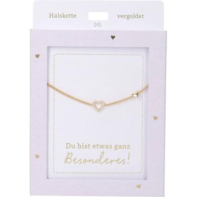 Depesche Collar para mujer con colgante de corazón, color plateado o dorado, 42-47 cm, ajustable, en diferentes variantes con símbolos, letras o signos del zodiaco, Filigran, Acero inoxidable, No es Depesche Collar para mujer con colgante de corazón, color plateado o dorado, 42-47 cm, ajustable, en diferentes variantes con símbolos, letras o signos del zodiaco, Filigran, Acero inoxidable, No es