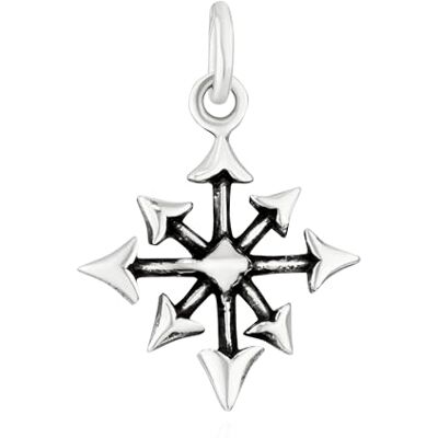 NKlaus Colgante Estrella del Caos Plata 925 Oxidada 2,5cm Símbolo Amuleto del Caos Gótico NKlaus Colgante Estrella del Caos Plata 925 Oxidada 2,5cm Símbolo Amuleto del Caos Gótico