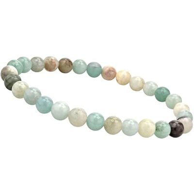 Unique Pulsera de perlas Amazonita Ø 6mm Pulsera energética para la mujer elástico 15cm a 18cm Unique Pulsera de perlas Amazonita Ø 6mm Pulsera energética para la mujer elástico 15cm a 18cm