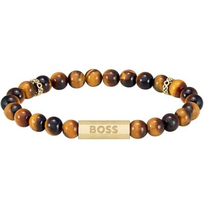 Boss Jewelry Pulsera para Hombre Colección SPHERE STONES Con Piedras de ojo de tigre Boss Jewelry Pulsera para Hombre Colección SPHERE STONES Con Piedras de ojo de tigre