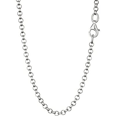 NKlaus 70cm plata de ley 925 cadena de guisantes collar redondo cadena de plata 2,6mm de ancho NKlaus 70cm plata de ley 925 cadena de guisantes collar redondo cadena de plata 2,6mm de ancho