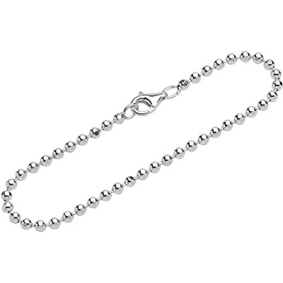 NKlaus pulsera de plata de ley 925 19cm bola de la cadena de diamantes damas pulsera fina NKlaus pulsera de plata de ley 925 19cm bola de la cadena de diamantes damas pulsera fina