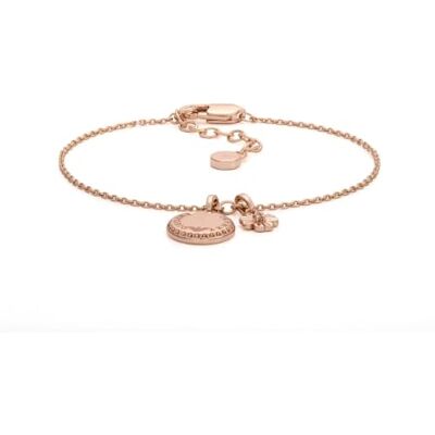 Giorgio Armani Pulsera de mujer de acero inoxidable o latón con cierre de langosta en tono oro rosa Giorgio Armani Pulsera de mujer de acero inoxidable o latón con cierre de langosta en tono oro rosa