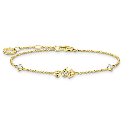 Thomas Sabo Pulsera Caballito de Mar Plata Chapada en Oro , 16-19 cm, Oro Amarillo Thomas Sabo Pulsera Caballito de Mar Plata Chapada en Oro , 16-19 cm, Oro Amarillo