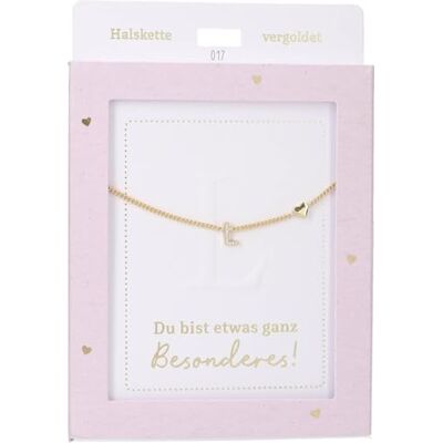 Depesche Collar para mujer con colgante de corazón, color plateado o dorado, 42-47 cm, ajustable, en diferentes variantes con símbolos, letras o signos del zodiaco, Filigran, Acero inoxidable, No es Depesche Collar para mujer con colgante de corazón, color plateado o dorado, 42-47 cm, ajustable, en diferentes variantes con símbolos, letras o signos del zodiaco, Filigran, Acero inoxidable, No es