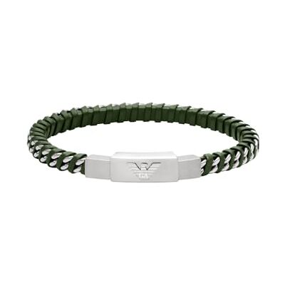 Giorgio Armani Pulsera para Hombre en Tono Plateado, Giorgio Armani Pulsera para Hombre en Tono Plateado,