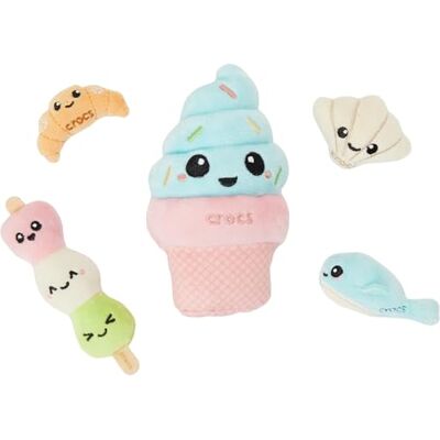 Crocs Paquete de 5 dijes unisex de felpa mágica para zapatos, multicolor, talla única, multicolor, Talla única Crocs Paquete de 5 dijes unisex de felpa mágica para zapatos, multicolor, talla única, multicolor, Talla única