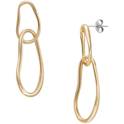 Skagen Anja Pebbles Pendientes colgantes para mujer, metal dorado, talla única, Latón, Sin piedra preciosa, Oro Sepia 7710 Skagen Anja Pebbles Pendientes colgantes para mujer, metal dorado, talla única, Latón, Sin piedra preciosa, Oro Sepia 7710
