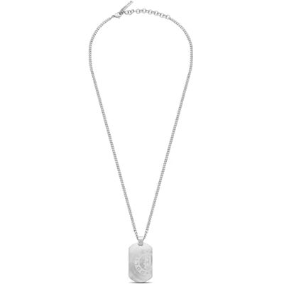 Police Pontevedra Collar de cadena de acero inoxidable para hombre, talla única, Acero inoxidable, No es una piedra preciosa Police Pontevedra Collar de cadena de acero inoxidable para hombre, talla única, Acero inoxidable, No es una piedra preciosa