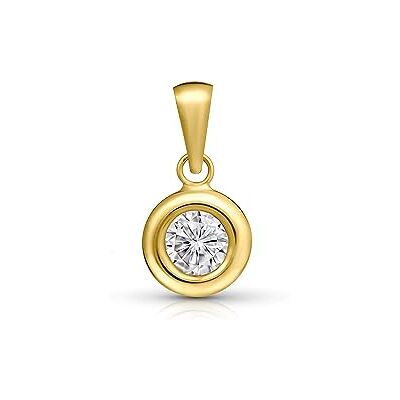 Amberta Allure Colgante con circonita para mujer de oro de 9 quilates Amberta Allure Colgante con circonita para mujer de oro de 9 quilates