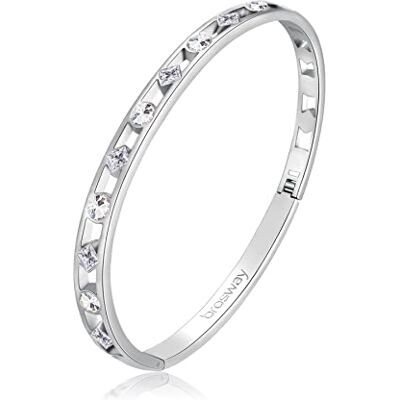 Brosway Pulsera rígida de mujer de acero, colección With You – Brosway Pulsera rígida de mujer de acero, colección With You –