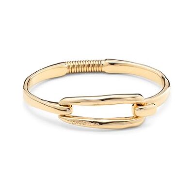 UNO de 50 Pulsera Rígida Plata de Ley o Bañada En Oro De 18K Que Presenta Un Original Cierre En Forma De Eslabón UNO de 50 Pulsera Rígida Plata de Ley o Bañada En Oro De 18K Que Presenta Un Original Cierre En Forma De Eslabón
