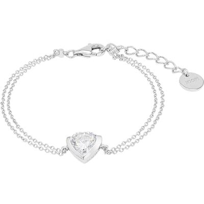 Joop! Collar de plata de ley 925 para mujer, collar, parcialmente con piedra preciosa, plata 925 rodiada, viene en un joyero a juego. Joop! Collar de plata de ley 925 para mujer, collar, parcialmente con piedra preciosa, plata 925 rodiada, viene en un joyero a juego.