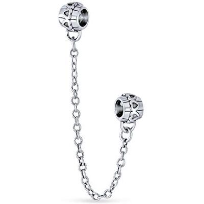 Bling Jewelry Dos Tonos Doble Amor Corazónes Cadena De Seguridad Espaciador Stopper Charm Bead Para Las Mujeres 14K Chapado En Oro .925 Plata Esterlina Se Ajusta Pulsera Europea Bling Jewelry Dos Tonos Doble Amor Corazónes Cadena De Seguridad Espaciador Stopper Charm Bead Para Las Mujeres 14K Chapado En Oro .925 Plata Esterlina Se Ajusta Pulsera Europea