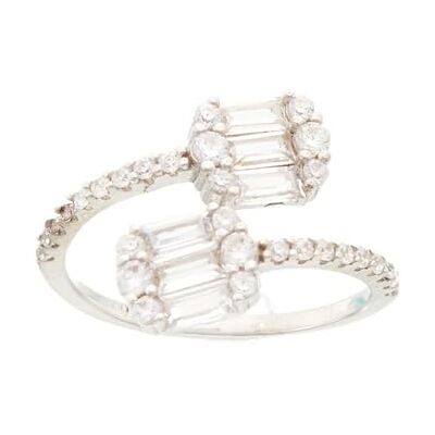 Brilio Silver Anillo Sparkling Silver Ring with Clear zircons RI078W Marca Brilio Silver Anillo Sparkling Silver Ring with Clear zircons RI078W Marca