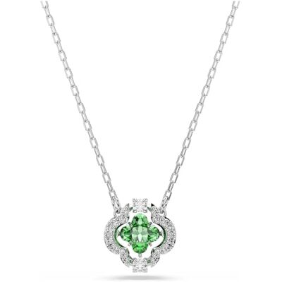 Swarovski Una Angelic Colección, Mixed Cuts, Verde, Baño de rodio Swarovski Una Angelic Colección, Mixed Cuts, Verde, Baño de rodio