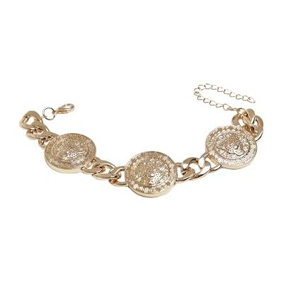 Urban Classics Pulsera unisex con placa grande dorada, L/XL Urban Classics Pulsera unisex con placa grande dorada, L/XL