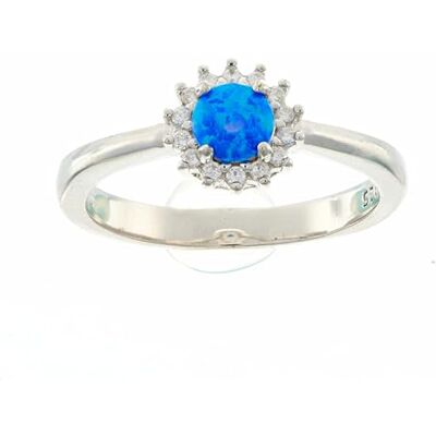 Brilio Silver Anillo Beautiful Silver Ring with Opal and zircons RI056WB Circuit: 58 mm Marca Brilio Silver Anillo Beautiful Silver Ring with Opal and zircons RI056WB Circuit: 58 mm Marca