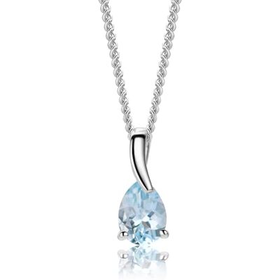 MIORE Collares Mujer, Colgante Oro Blanco/Amarillo de 9 ct 375, Gemas Zafiro/Rubí/Esmeralda/Topacio/Amatista/Aguamarina con Cadena Plata Chapada en Oro o Plata de Ley de 45 cm, Hipoalergénicos MIORE Collares Mujer, Colgante Oro Blanco/Amarillo de 9 ct 375, Gemas Zafiro/Rubí/Esmeralda/Topacio/Amatista/Aguamarina con Cadena Plata Chapada en Oro o Plata de Ley de 45 cm, Hipoalergénicos