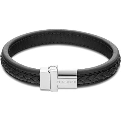 Tommy Hilfiger Jewelry Pulsera para Hombre de Cuero Color Negro Tommy Hilfiger Jewelry Pulsera para Hombre de Cuero Color Negro