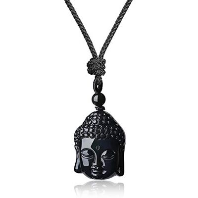 COAI ® Collar Ajustable de Colgante Piedra Mala Ojo de Tigre Cabeza de Buda COAI ® Collar Ajustable de Colgante Piedra Mala Ojo de Tigre Cabeza de Buda