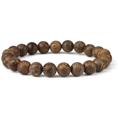 ZENSE Pulsera de hombre con cuentas de madera ZENSE Pulsera de hombre con cuentas de madera