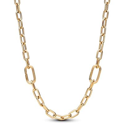 PANDORA ME Collar de eslabones pequeños chapado en oro de 14 quilates, 50 PANDORA ME Collar de eslabones pequeños chapado en oro de 14 quilates, 50