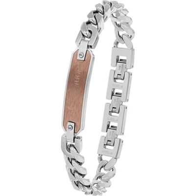 Joop! brazalete de acero inoxidable para hombre, 18,5+1,5+1,5 cm, plateado, se entrega en joyero de regalo, Joop! brazalete de acero inoxidable para hombre, 18,5+1,5+1,5 cm, plateado, se entrega en joyero de regalo,
