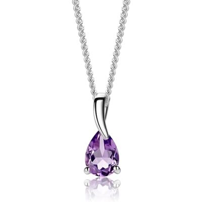 MIORE Collares Mujer, Colgante Oro Blanco/Amarillo de 9 ct 375, Gemas Zafiro/Rubí/Esmeralda/Topacio/Amatista/Aguamarina con Cadena Plata Chapada en Oro o Plata de Ley de 45 cm, Hipoalergénicos MIORE Collares Mujer, Colgante Oro Blanco/Amarillo de 9 ct 375, Gemas Zafiro/Rubí/Esmeralda/Topacio/Amatista/Aguamarina con Cadena Plata Chapada en Oro o Plata de Ley de 45 cm, Hipoalergénicos