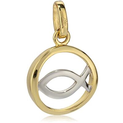 NKlaus colgante Cristo pez 333 oro amarillo 8 quilates pulido pequeño símbolo cristiano D 11,4mm amuleto rodiado NKlaus colgante Cristo pez 333 oro amarillo 8 quilates pulido pequeño símbolo cristiano D 11,4mm amuleto rodiado