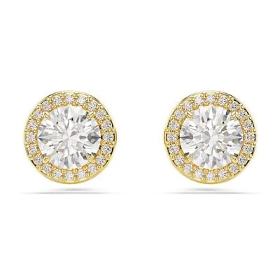Swarovski Pendientes de botón Una Angelic, Talla redonda, Tono dorado, Baño tono oro Swarovski Pendientes de botón Una Angelic, Talla redonda, Tono dorado, Baño tono oro