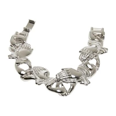 Urban Classics Pray Hands Pulsera para manos (talla S/M), color plateado Urban Classics Pray Hands Pulsera para manos (talla S/M), color plateado