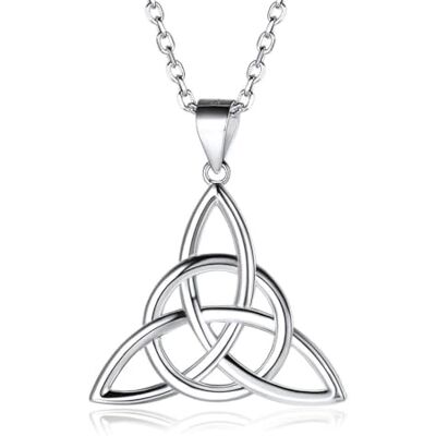 ChicSilver Collar Celta Mujer Plata de Ley 925 Colgante Trinidad Triqueta Irlanda de Amor Eterno Joyería Irlandesa de Amuleto ChicSilver Collar Celta Mujer Plata de Ley 925 Colgante Trinidad Triqueta Irlanda de Amor Eterno Joyería Irlandesa de Amuleto