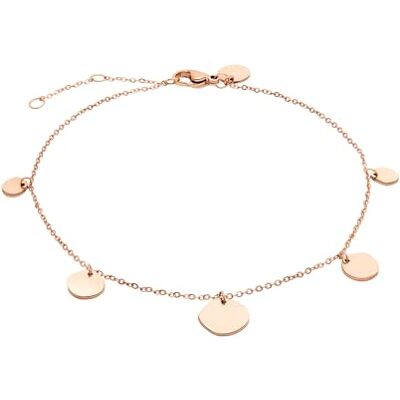 LIEBESKIND Berlin Tobillera de acero inoxidable en IP oro rosa, 27 cm, Acero inoxidable, No es una piedra preciosa LIEBESKIND Berlin Tobillera de acero inoxidable en IP oro rosa, 27 cm, Acero inoxidable, No es una piedra preciosa