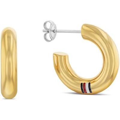 Tommy Hilfiger Jewelry Pendientes de Aro para Mujer en Oro Amarillo Tommy Hilfiger Jewelry Pendientes de Aro para Mujer en Oro Amarillo