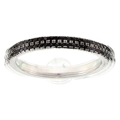 Brilio Silver Anillo Sparkling Silver Ring with Black zircons RI058W Circuit: 56 mm Marca Brilio Silver Anillo Sparkling Silver Ring with Black zircons RI058W Circuit: 56 mm Marca