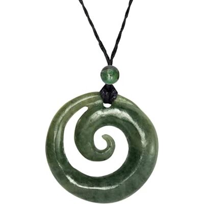 81stgeneration Collar con Colgante de Espiral Koru de Jade Nefrita Collar de Cordón Estilo Maorí para Hombre Amuleto de Piedra Verde Natural para Mujer Joyería Llamativa con Piedra Preciosa 81stgeneration Collar con Colgante de Espiral Koru de Jade Nefrita Collar de Cordón Estilo Maorí para Hombre Amuleto de Piedra Verde Natural para Mujer Joyería Llamativa con Piedra Preciosa