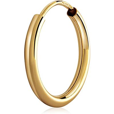 NKlaus único criollo de 15mm 333 oro amarillo de 8 quilates pendiente de oro de 2,0mm de espesor NKlaus único criollo de 15mm 333 oro amarillo de 8 quilates pendiente de oro de 2,0mm de espesor