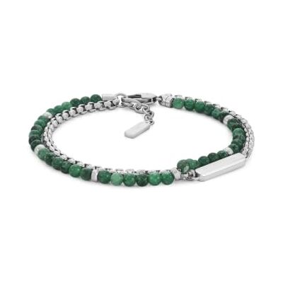 Giorgio Armani Pulsera para Hombre en Tono Plateado, Giorgio Armani Pulsera para Hombre en Tono Plateado,