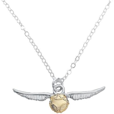 Harry Potter Snitch Dorada Mujer Collar Standard Plata De Ley Harry Potter Snitch Dorada Mujer Collar Standard Plata De Ley