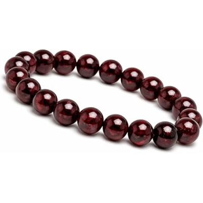Unique Pulsera de granate para mujer, piedra natural, 8 mm, elástica, hecha a mano, fabricada en Alemania, regalo para hombres, mujeres, niños Unique Pulsera de granate para mujer, piedra natural, 8 mm, elástica, hecha a mano, fabricada en Alemania, regalo para hombres, mujeres, niños