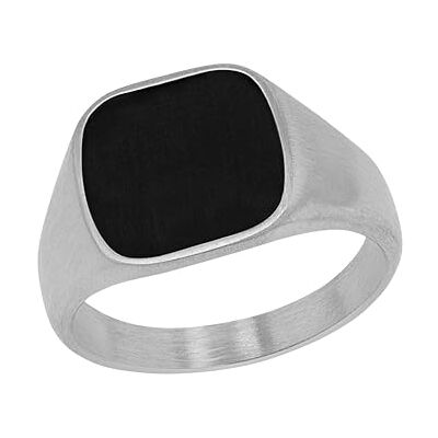 s.Oliver Anillo de acero inoxidable Epoxy Anillos de los hombres, de plata, viene en caja de regalo de joyería, s.Oliver Anillo de acero inoxidable Epoxy Anillos de los hombres, de plata, viene en caja de regalo de joyería,
