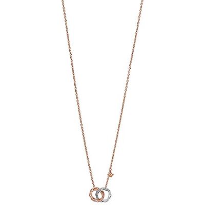 Giorgio Armani Collar colgante de acero inoxidable con cierre de langosta para mujer, Oro rosa y tono plateado, Multicolor (Rose gold and silver tone) Giorgio Armani Collar colgante de acero inoxidable con cierre de langosta para mujer, Oro rosa y tono plateado, Multicolor (Rose gold and silver tone)