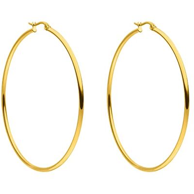 Purelei Pendientes de aro – Joyería de acero inoxidable – Pendientes resistentes al agua para mujer – 2.5 pulgadas de diámetro – Joyería de moda para tu aspecto individual Purelei Pendientes de aro – Joyería de acero inoxidable – Pendientes resistentes al agua para mujer – 2.5 pulgadas de diámetro – Joyería de moda para tu aspecto individual