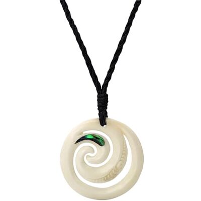 81stgeneration Colgante con Doble Koru de Hueso Tallado y Concha de Paua Collar Surfero con Cordón Ajustable para Hombre Amuleto Espiral Maorí con Abulón para Mujer Joyería Tribal Hecha a Mano 81stgeneration Colgante con Doble Koru de Hueso Tallado y Concha de Paua Collar Surfero con Cordón Ajustable para Hombre Amuleto Espiral Maorí con Abulón para Mujer Joyería Tribal Hecha a Mano